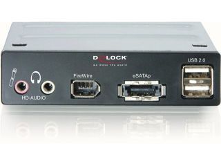 Delock multi-Frontpanel 3.5'' HD-Audio, eSATAp, Fi